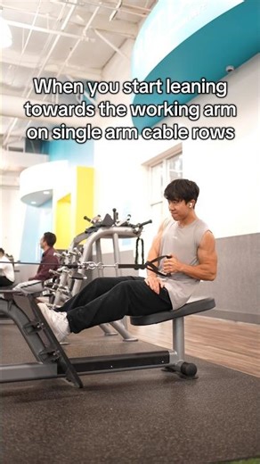 When you Add a Lean to Your Single Arm Cable Rows