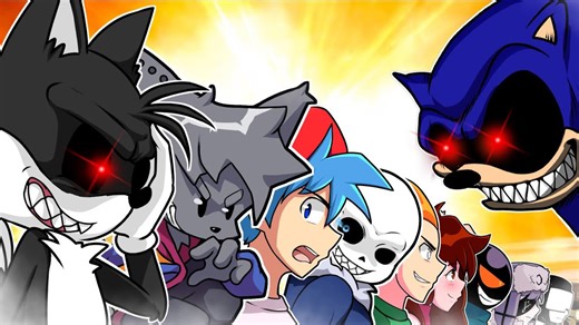 FNF Triple Trouble but Every Turn a New Character Sings It Animation