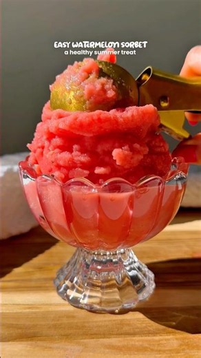 Easy watermelon sorbet #healthyrecipes