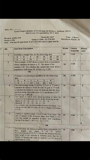 B.tech 3 rd semester Introduction Probability of Statistics | B.tech 3 rd seme IPS