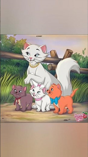 Happy Colour - Colour by Number. Disney The Aristocats 🐈 🤍 - Duchess, Berlioz, Marie, And Toulouse 🐈