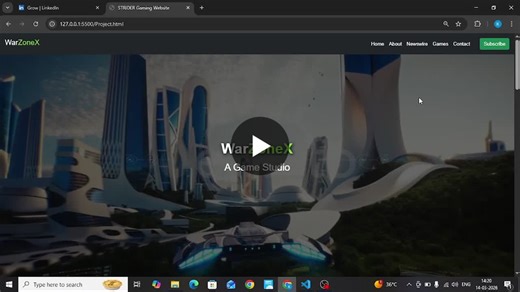 #webdevelopment #frontenddevelopment #html #css #javascript #bootstrap #jquery #responsivedesign #uiux #gamingwebsite #webdesign #projectshowcase #learningbydoing #wscubetech #wscubetechlearner… | Giradhar Gopal