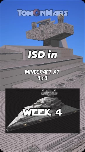 TomOnMars on Instagram: "1:1 Imperial Star Destroyer in Minecraft | WEEK 4 of my crazy Star Wars mega-project! 🟥Comment “download” for a link, auto-magically! 🟧Follow @tomonmars for more Minecraft Star Wars creations and inspiration 🟨Check out my YouTube for long-form videos, links in bio Tags🔖- #minecraft #minecraftbuilds #starwars"