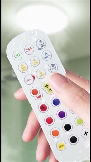 IP65 Waterproof Rechargeable Shower Light – 6” 300LM RGB Bathroom Ceiling Light with Remote