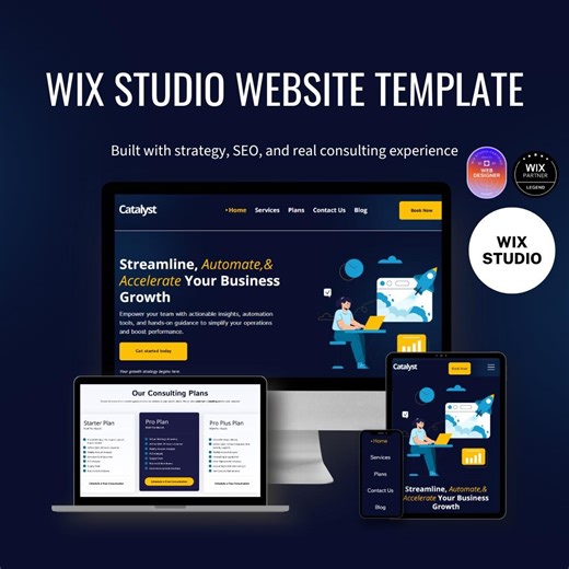 Wix Studio Website Template | Business, Agency, Consulting Service Design - Etsy