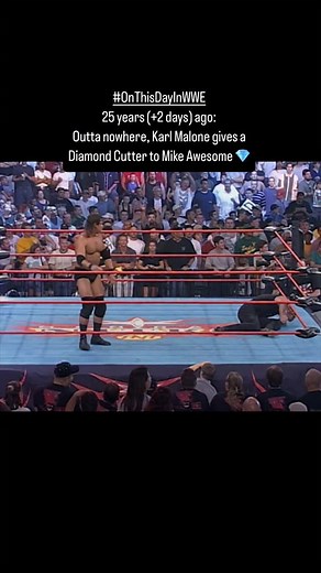 Like getting the post nowadays, the Mailman delivers randomly and unexpectedly! Karl Malone hadn't been on WCW TV for nearly 2 years - but he's back to help his old pal DDP And with Nitro being in Utah, the crowd love it! But I don’t think he appeared in WCW again There were a lot of random things in WCW in 2000, but this was a positive one #OnThisDayInWWE | On This Day in WWE