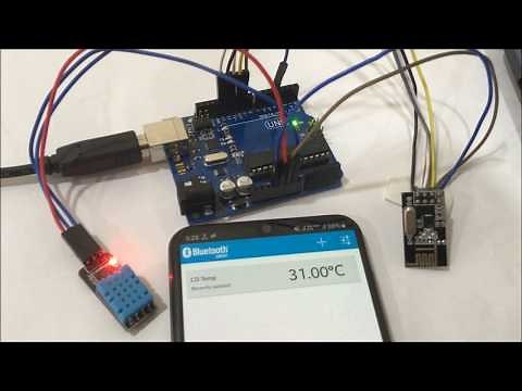 Sending Sensor Data to Android Phone using Arduino and NRF24L01 over Bluetooth (BLE)