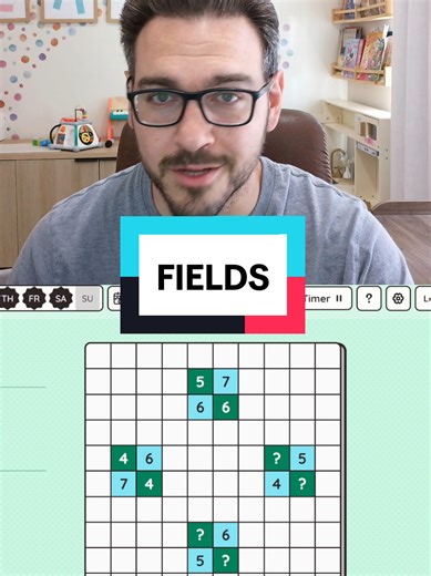 Fields puzzle for April 19th by @Inkwell_Games #puzzles #satisfying #puzzlegames #logicpuzzle #logicgames
