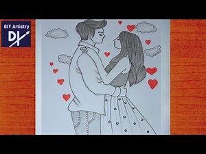 How to draw Romantic Couple sketch | Beautiful Pencil Sketch Tutorial | DIY Artistry