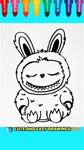 Labubu Drawing | How to Draw Labubu Step by Step (Easy Tutorial) #easydrawing #labubu