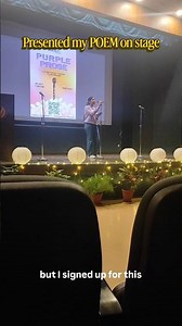 I presented my own poem🥹💗 Purple Prose #bits #youtube #minivlog #poem