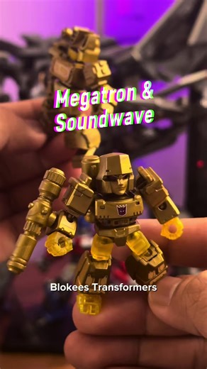 Blokees Transformers DV MEGATRON & SOUNDWAVE. Mini action figure collectible for Transformers fans. #Transformers #Blokees #megatron #soundwave #ToyCollectors