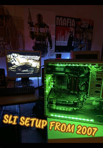 SLI setup from 2007 🦠 #pc #2000s #tech #windowsxp #fyp | pc