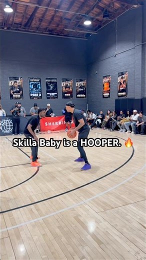 Skilla Baby can REALLY HOOP! 👀 #basketball #hoops #skillababy #offthedribble #bball #nba