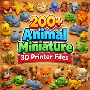 200  Animal Miniatures 3D Printer Files, STL Bundle, Zoo Sea Creature Figurines (digital Download) - Etsy Canada