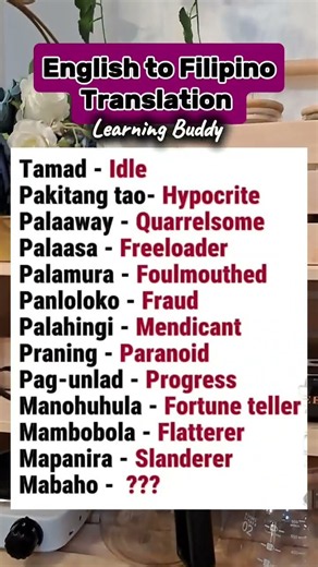 English to Filipino Translation