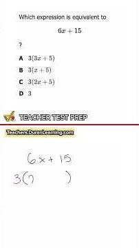 FTCE Math Trick: Factor Expressions FAST