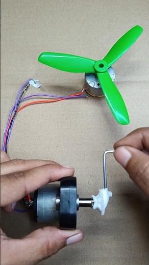 How to Power LED & DC Motor Fan Using Gear Motor | #shorts #dcmotor