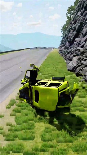 Full Throttle Insane Long Downhill Mayhem! / BeamNG.drive #shorts