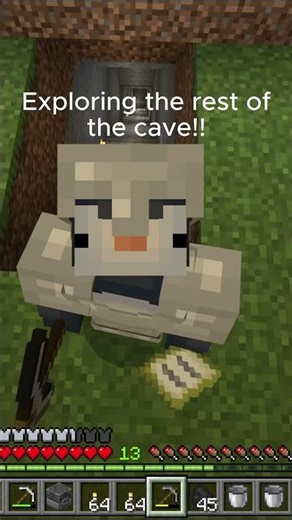 Finishing exploring the cave!