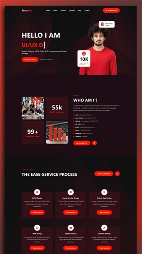 How To Make A Portfolio Website Using HTML CSS JS | Complete Responsive Website Design
