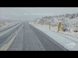 10-18-2024 Elko, Nevada - First Snow Across the Region - Snow Covered Roads and Mountains