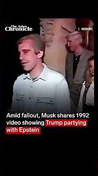 Musk Shares 1992 Video of Trump Partying with Jeffery Epstein's