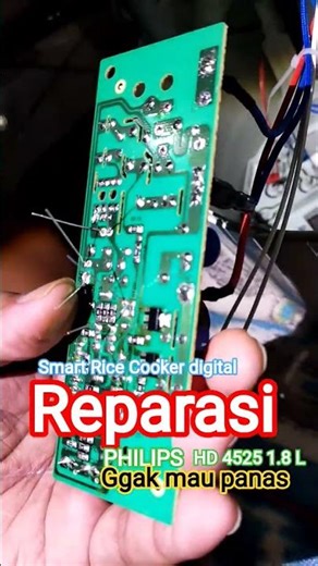Reparasi modul control Smart Rice Cooker digital Philips HD 4515 wa. 8 L ggak mau Panas