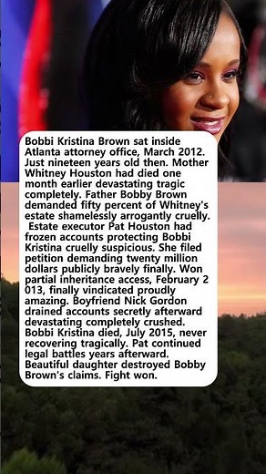 The Quiet Money Battle Bobbi Kristina Faced After Whitney's Death—She Won 20 Million (89 chars)