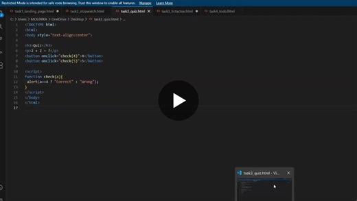 #webdevelopment #internship #javascript #learning | Mounika Kanakabandi