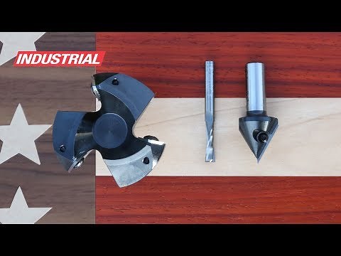 How To Make an American Flag in Wood using Amana Tool CNC Router Bits, Saw Blades and VCarve Pro