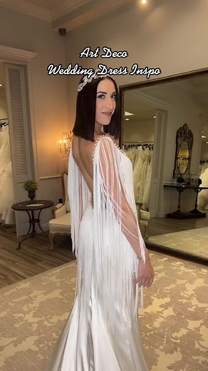 @weddingfashionexpert in @berta.bridal giving us Art Deco Inspiration wedding looks 💜 #artdeco#artdecowedding#wedding#berta#bertabridal#inspo#brida
