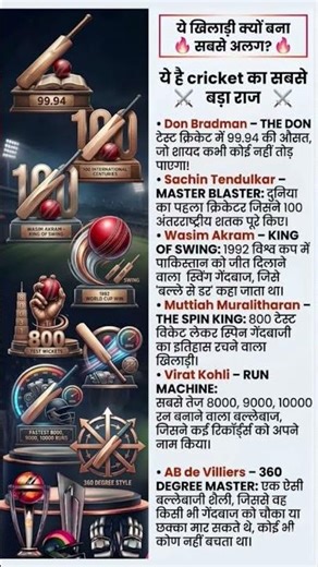 🔥 Cricket Legends Who Changed the Game! 🏏 | Don Bradman, Sachin, Kohli, AB de Villiers & More!