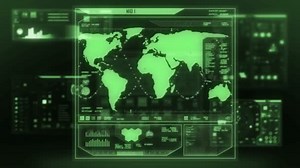 Futuristic command center interface (loop ready)