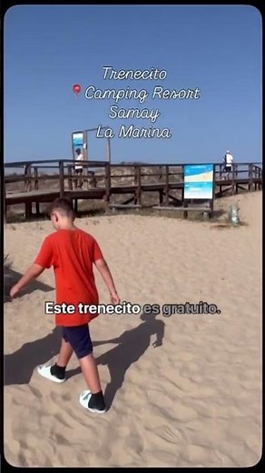 Camping la marina, tren de la playa 🏖️ #camping#tren#playa#alicante#elche