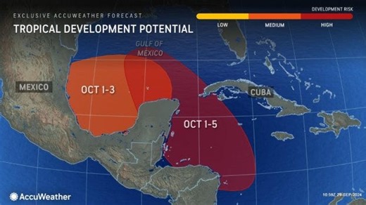 NHC tracking system near Gulf of Mexico with 40% chance of formation. Will it impact Texas?