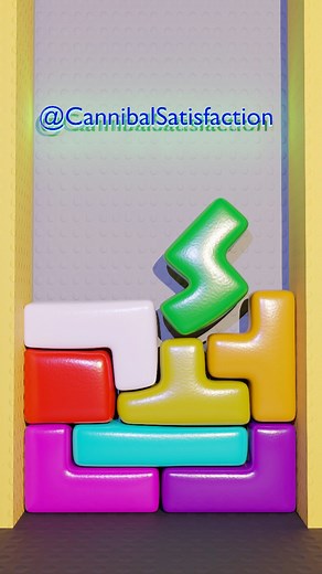 16K views · 89 reactions | Tetris Bumpy Cannibal Satisfaction #shorts #satisfying #animation #cgi #3d #blender #render | Cannibal Satisfaction | Facebook