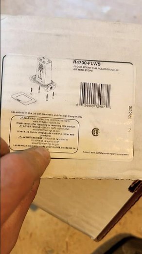 delta R4700-FLWS floor mounted tub filler rough in kit. #homeimprovement #plumbing #plumber #diy