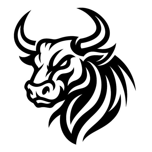 Tribal Bull Head SVG Vector | Bold Bull Logo PNG Cricut CNC Digital Download - Etsy Australia