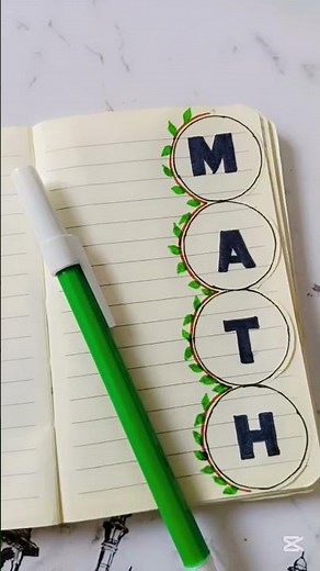 Decorating a Math notebook 📒✨🌹