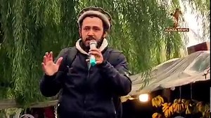 Gilgit: Central organizer national workers front gilgit-baltistan Anayat Baig addressing a protest at Danyore today. The protest was organized by the civil society of Danyore on the issue of mminimizing the public's wheat subsidy. Reported: Shams uddin | Hunza News