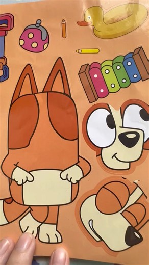 Bluey Sticker Puzzle Challenge! #cutestickers #art #diy #sticker