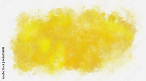 yellow abstract background with ink splash and watercolor motion effect