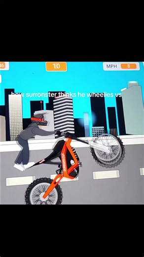Surronster wheelie comparison — how he thinks vs how he actually wheelies