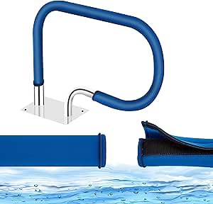 10 Feet Swimming Pool Hand Railing Cover, Heat and Slip Resistant Hand Rail Grip Cover for Swimming Pool, Blue