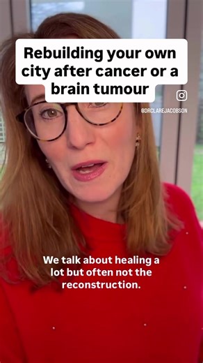I’m a specialist clinical psychologist working with the cancer and brain tumour communities. If after treatment you find yourself within a second unexpected wave of the psychological impact, a fuzzy phase where you’re discovering how you feel reconnecting with life outside acute treatment, it can feel overwhelming and lonely. Please watch my longer, more detailed video on common themes in life after treatment – there’s a screenshot of it at the end of this real. Also a webinar I did on living wi