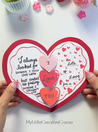 Heart Popup DIY Love Card ♠️ #DIY #orgiamitutorial #easyorigami #papercraft #satisfying