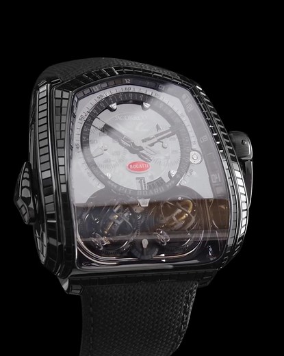 The Twin Turbo Furious “La Montre Noire” is the latest timepiece from the Jacob & Co. and BUGATTI partnership. This unique piece honors one of the most storied cars ever created by the French hyper sportscar manufacturer: the all-black Type 57 SC Atlantic Coupe, informally known as “La Voiture Noire.” The car was built for Jean Bugatti, a designer and son of Ettore Bugatti, the company's founder. While being brought to Bordeaux by train during the second world war in 1938, it mysteriously vanish