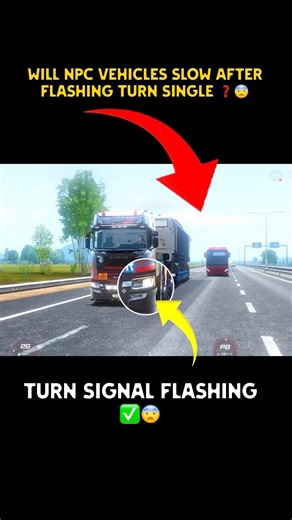 Will npc vehicles slow after Flashing turn single ❓😨new bug testing #trucksimulator #toe3update
