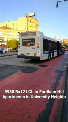 #MTA NYC BUS: 5938 Bx12 LCL @ Fordham Plz #nycbus #youtubeshorts #thebronx #rushhour #music #sunrise